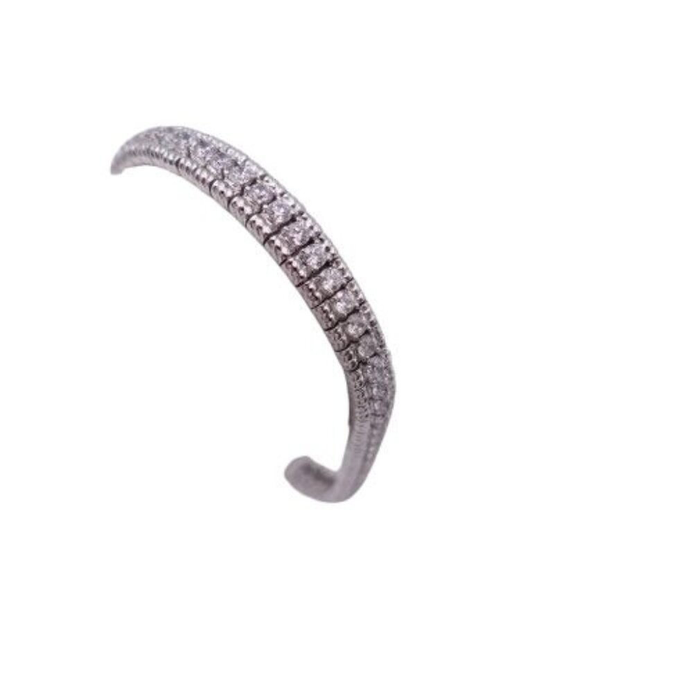 FE Sterling Silver 925 Cz Diamond Tennis Bracelet White Gold Plated Silver